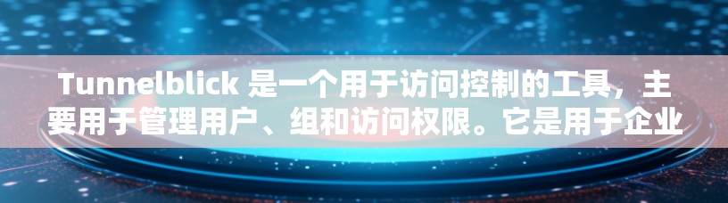 Tunnelblick 是一个用于访问控制的工具，主要用于管理用户、组和访问权限。它是用于企业内部网络访问控制的平台，帮助组织管理和监控访问控制，防止未经授权的访问