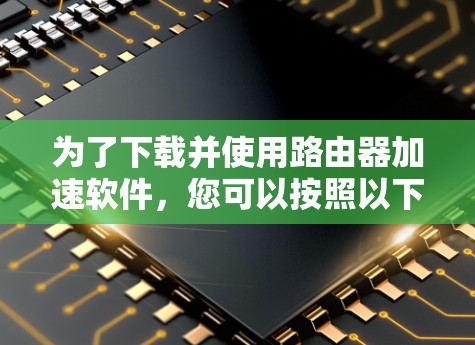 为了下载并使用路由器加速软件，您可以按照以下步骤操作